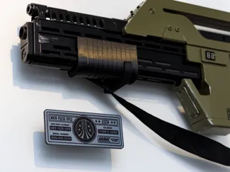 M41A Pulse Rifle Floting Data Plate Display Plaque
