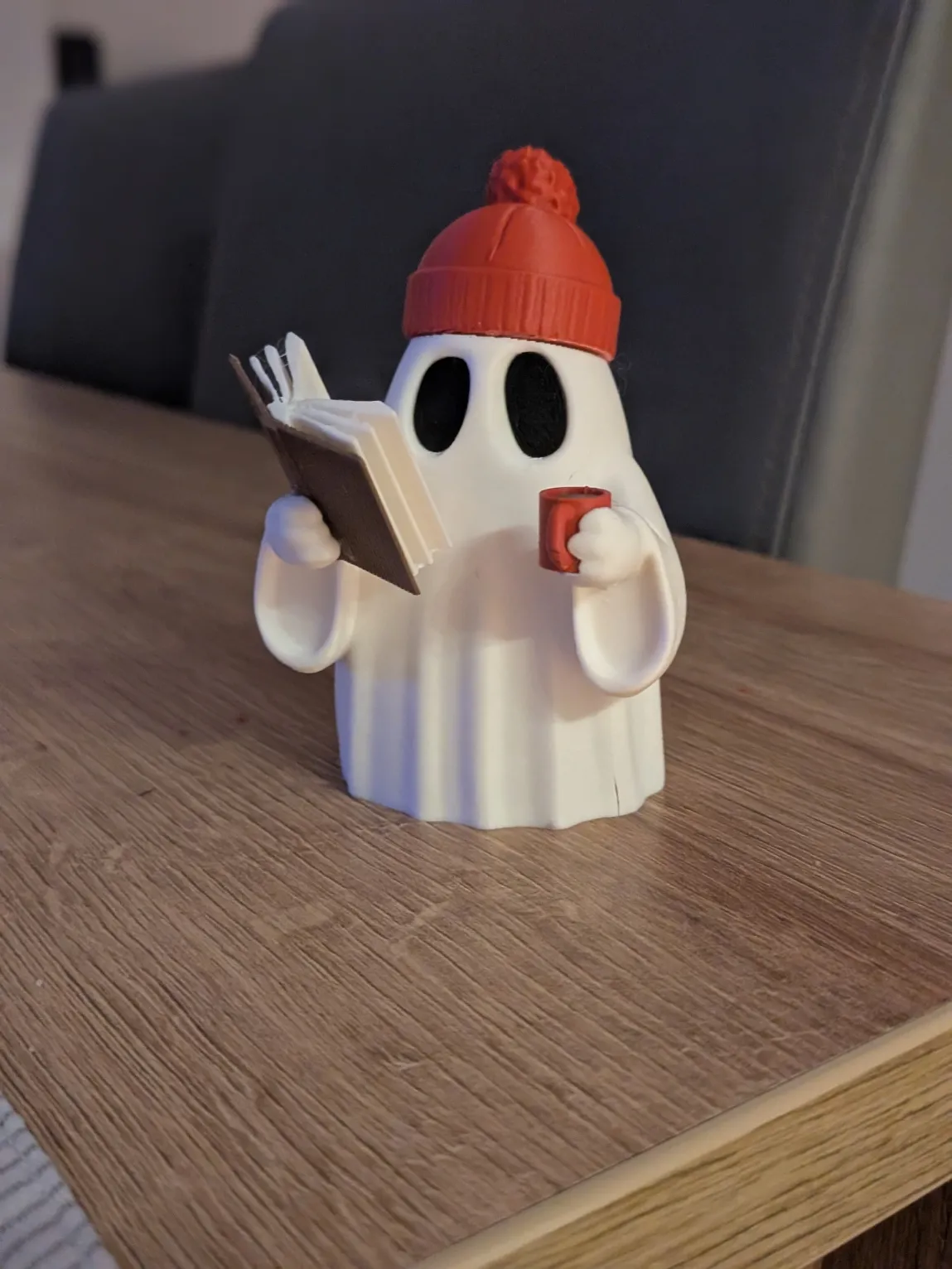 Cute Hipster Reading Ghost view 2