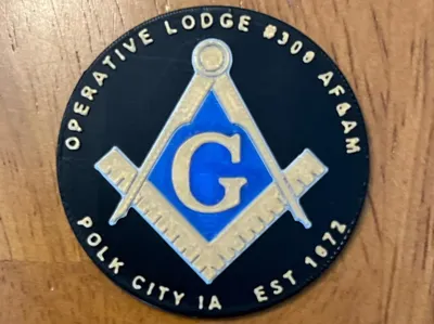 Masonic Square and Compass Coin