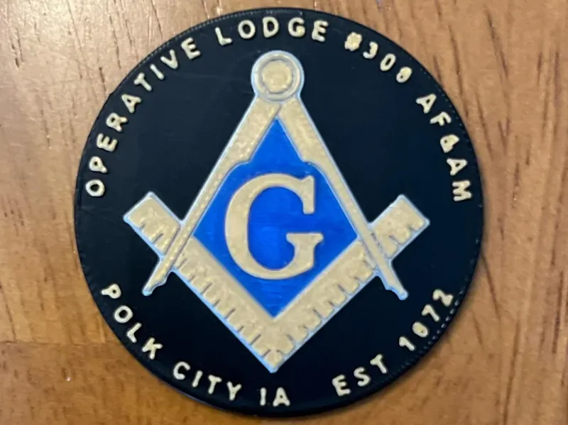 Masonic Square and Compass Coin