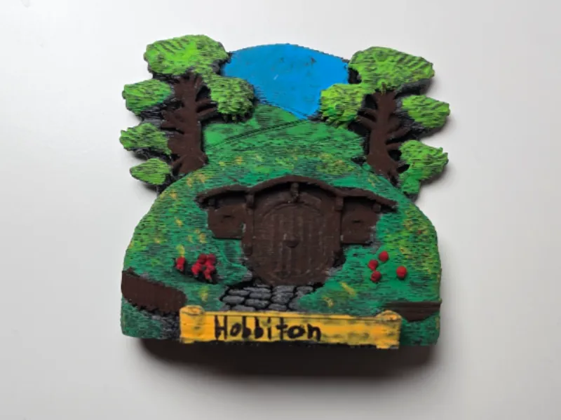 Hobbiton fridge magnet