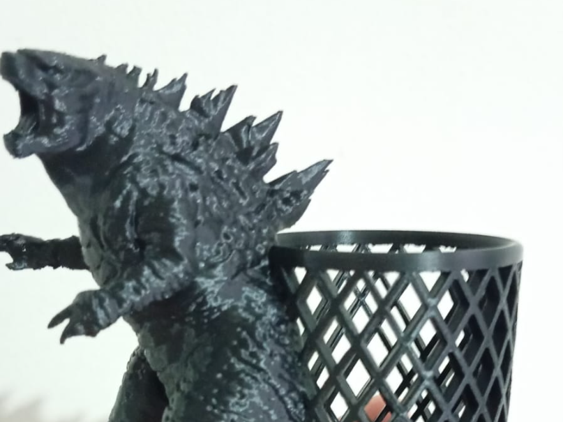 porta lápis Godzilla
