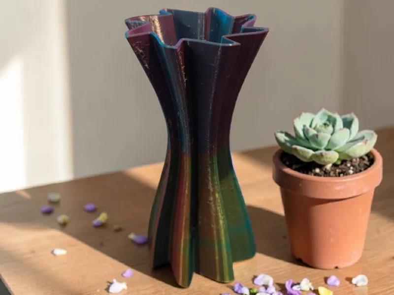 Spiral Bloom Vase – Stunning Gradient 3D Print