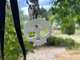 Juice Wrld 999 skull for keychain