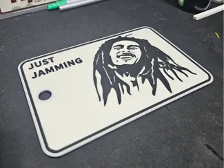 Large Bob Marley luggage tag