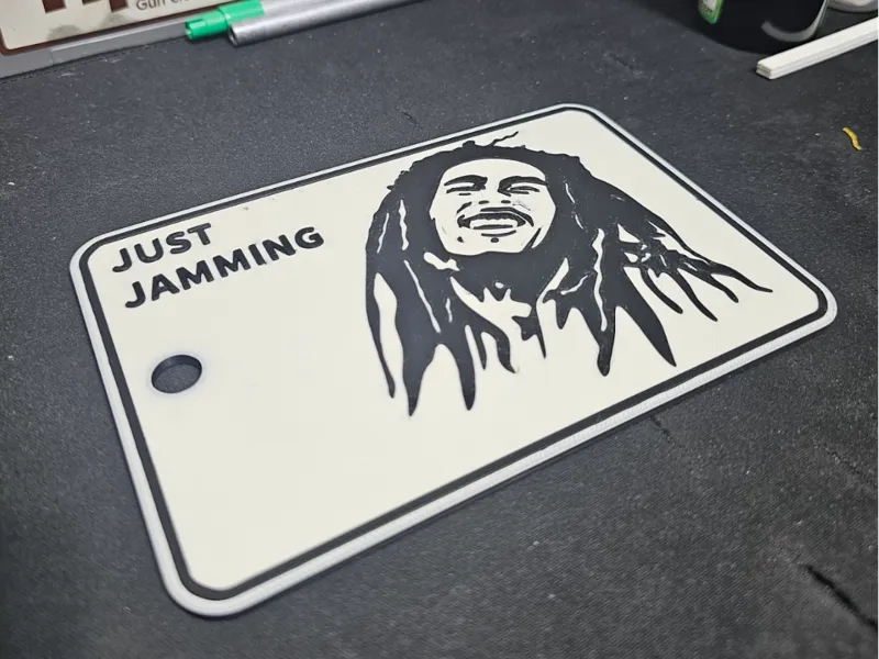 Large Bob Marley luggage tag