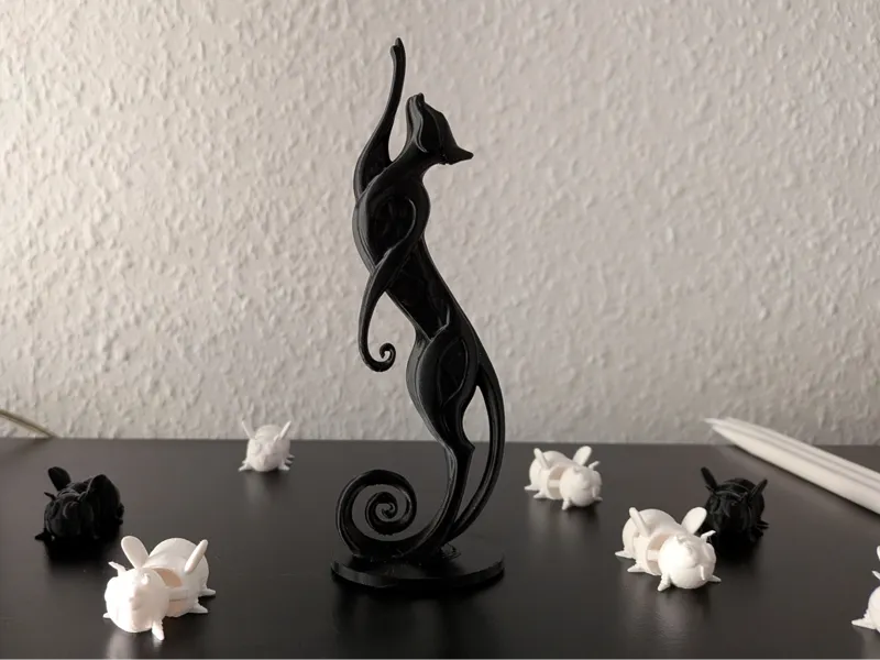 Serpentine Cat Seahorse Sculpture