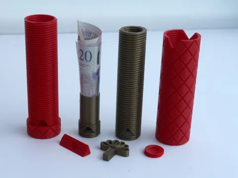 Locking gift box puzzle for cash or hiding clues view 2