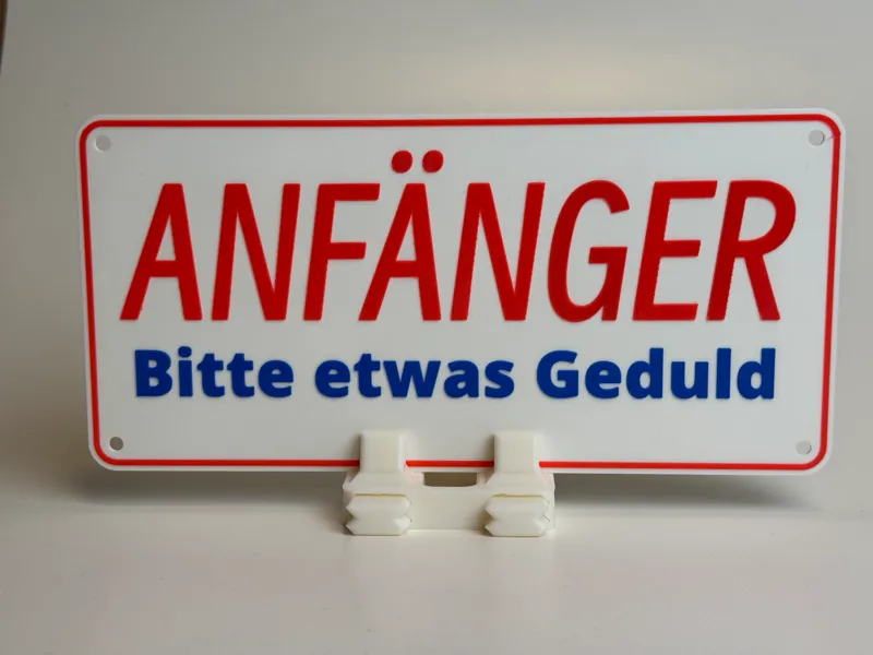 Schild Fahranfänger für Autoscheibe, German