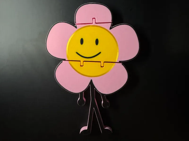 Flower from BFDI Battle for Dream Island Flexi Toy