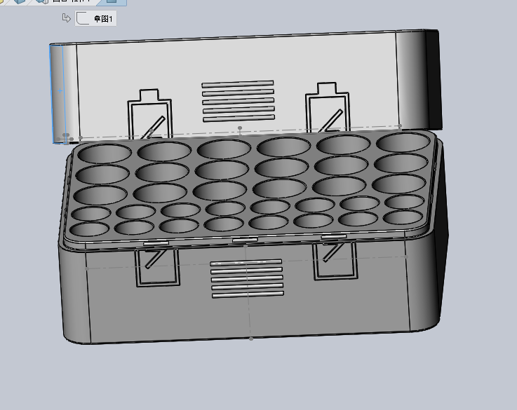 Miniatura 3 do modelo 3D 电池收纳盒（一体打印）