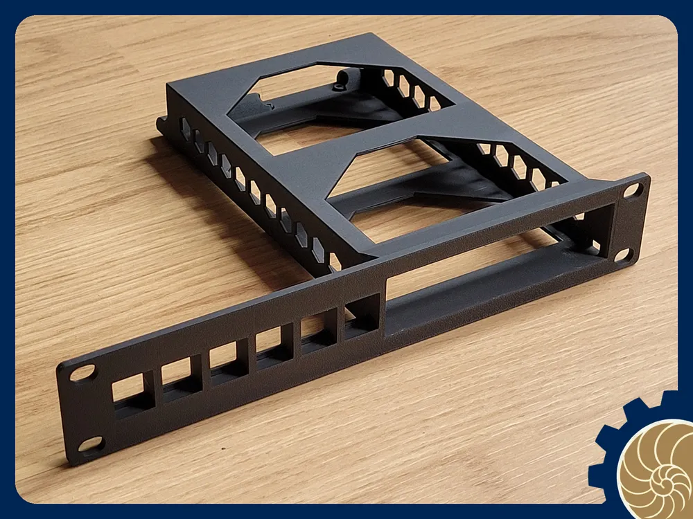 10 inch Rack 1U: 1x 3.5 inch HDD & 6x Keystones - Free 3D Print Model ...