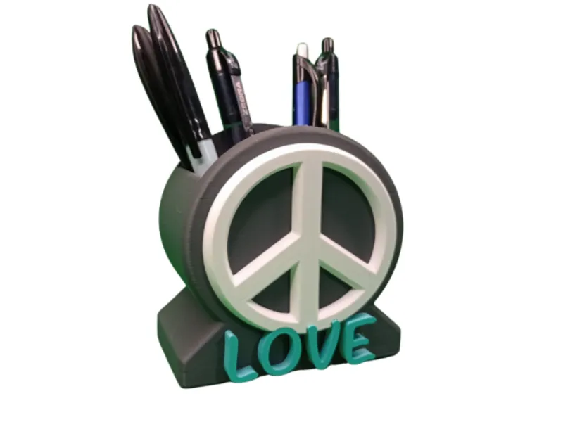 Peace And Love Pen Holder