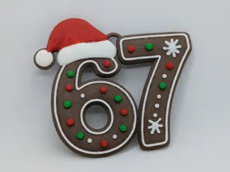 Six Seven (67) Gingerbread Christmas Ornament