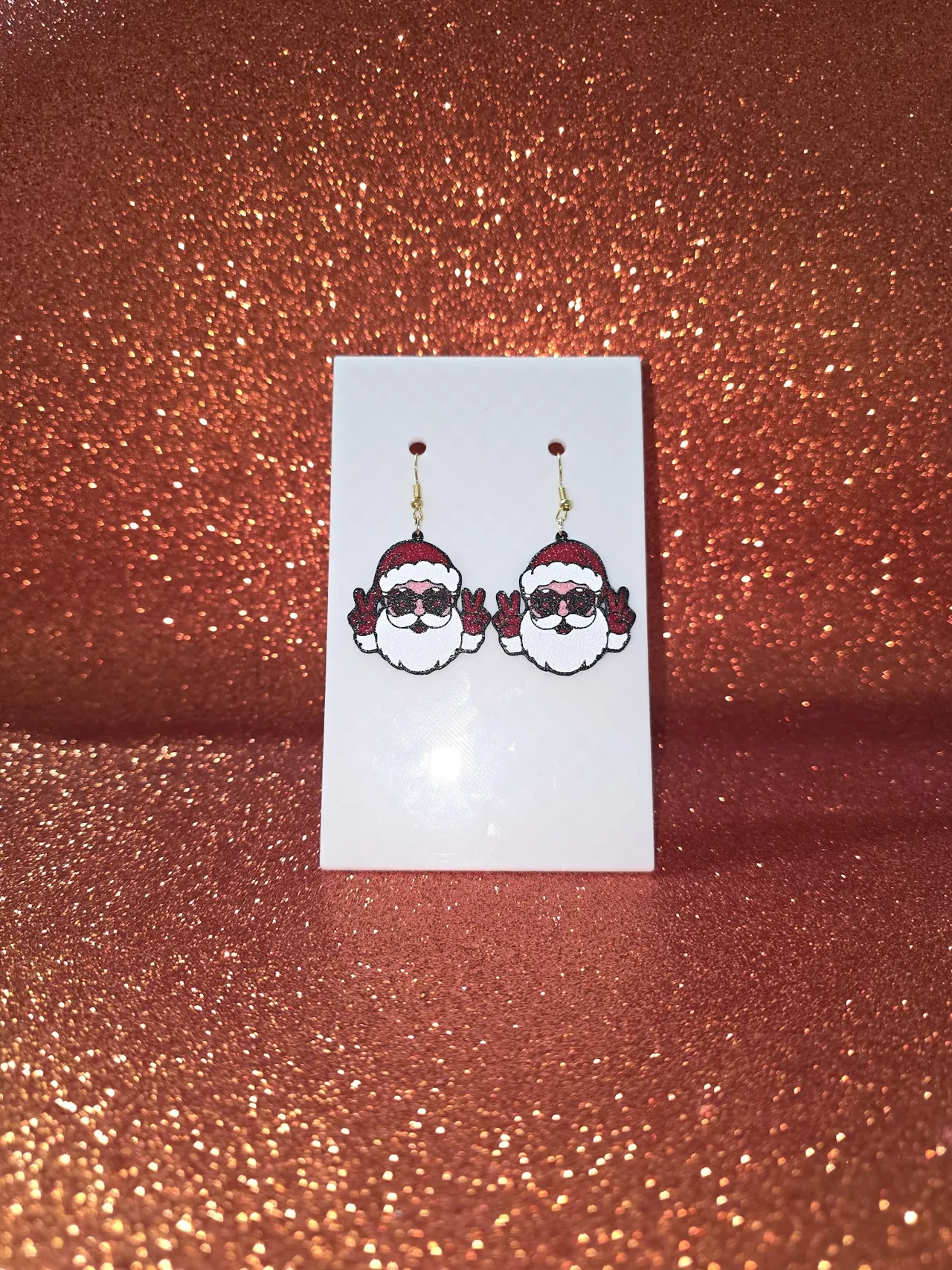 Love Santa Claus earrings view 2