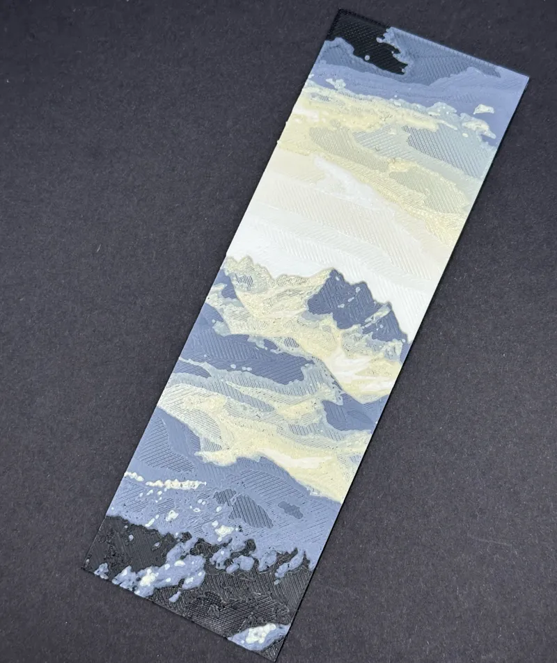Hueforge Mountain Range Bookmark