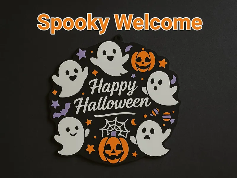 Halloweeh Wreath – Multicolor 3D Print