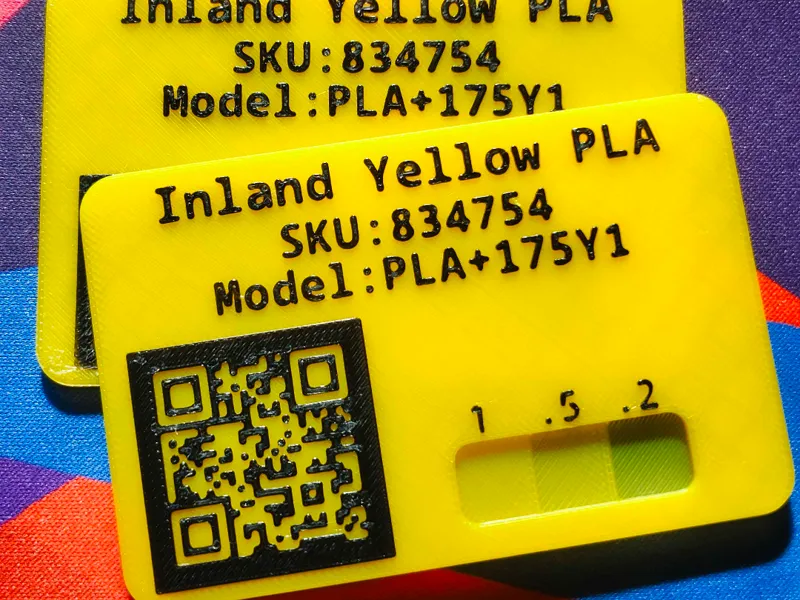 Filament Swatch Template