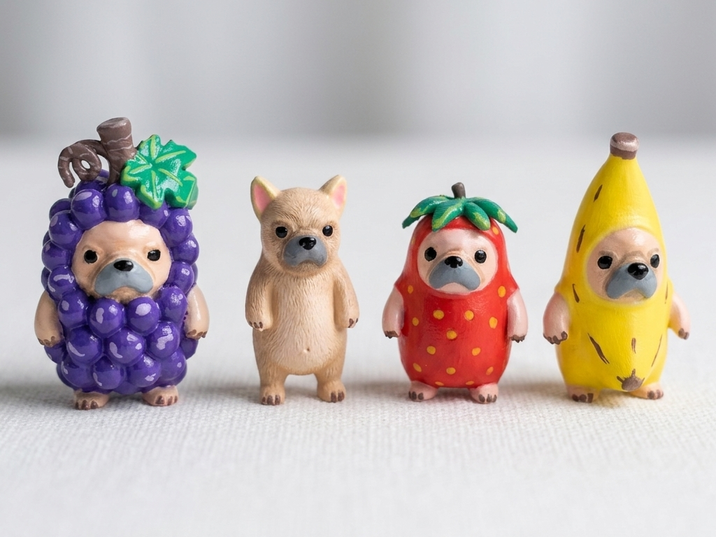 3D модель Піббли (Pibbles) — Колекція 4 фруктових собачок з ТікТок 🍇🍓🍌🐾 — 3D друк Львів