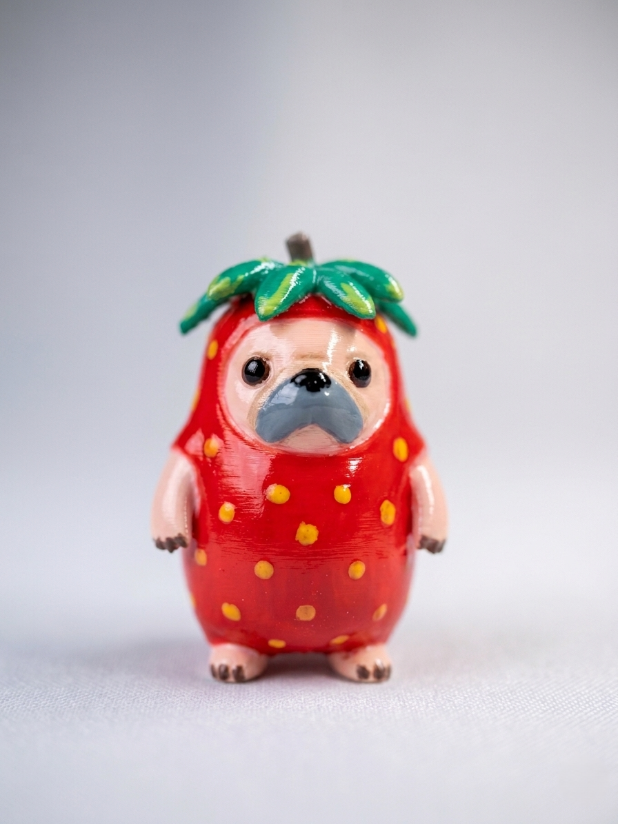 3D модель Піббли (Pibbles) — Колекція 4 фруктових собачок з ТікТок 🍇🍓🍌🐾 — 3D друк Львів