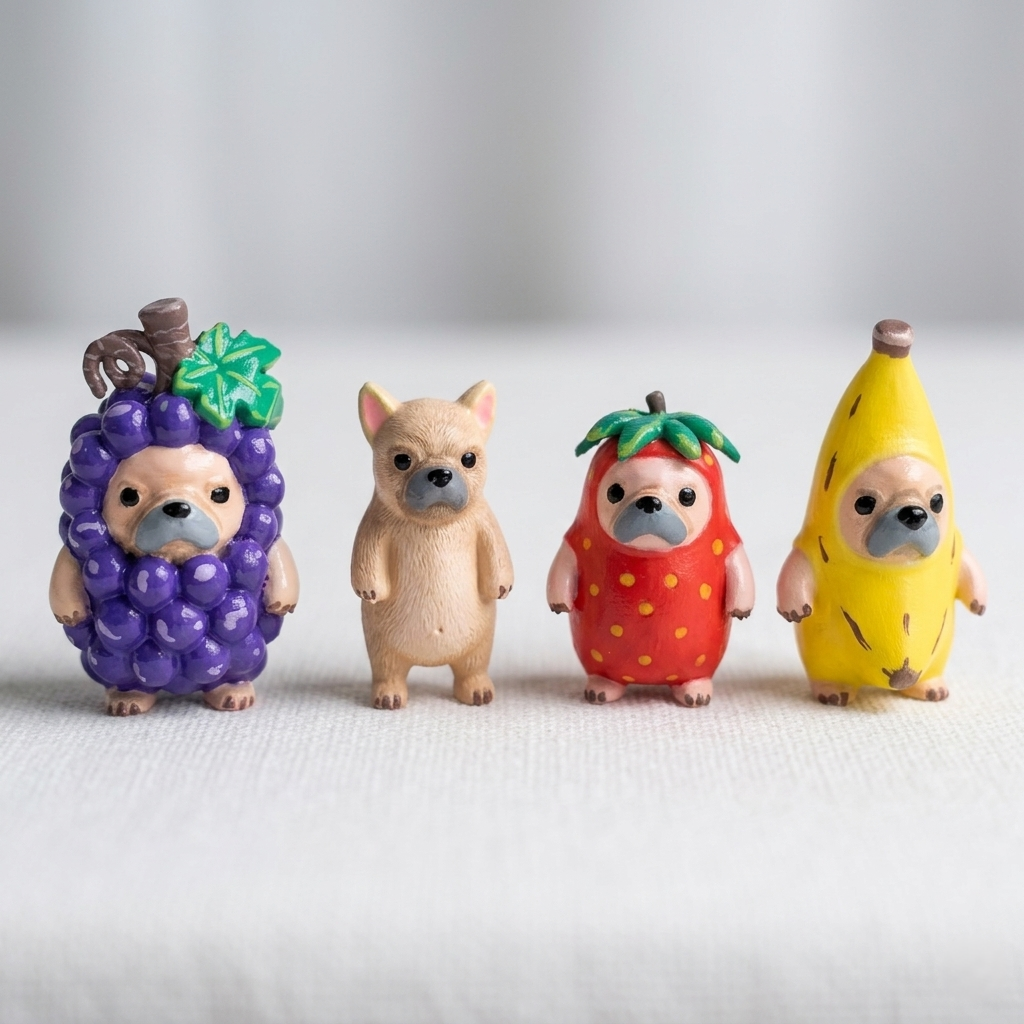 3D модель Піббли (Pibbles) — Колекція 4 фруктових собачок з ТікТок 🍇🍓🍌🐾 — 3D друк Львів