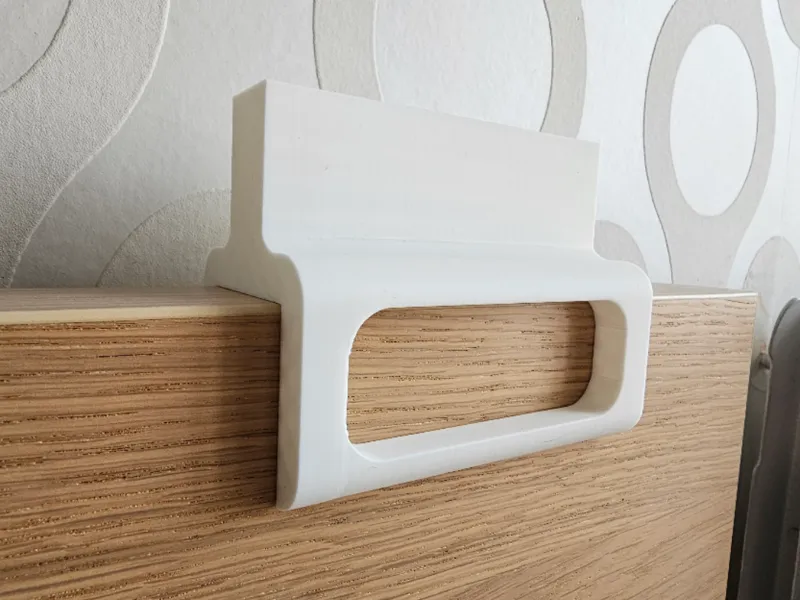 Clip-on lamp adapter for an IKEA Malm bed frame