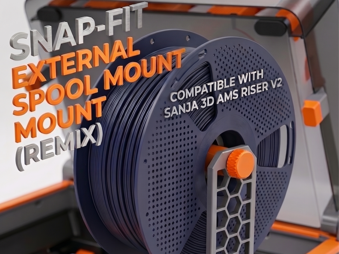 External Spool Mount for Sanja 3D AMS Riser V2 P2S