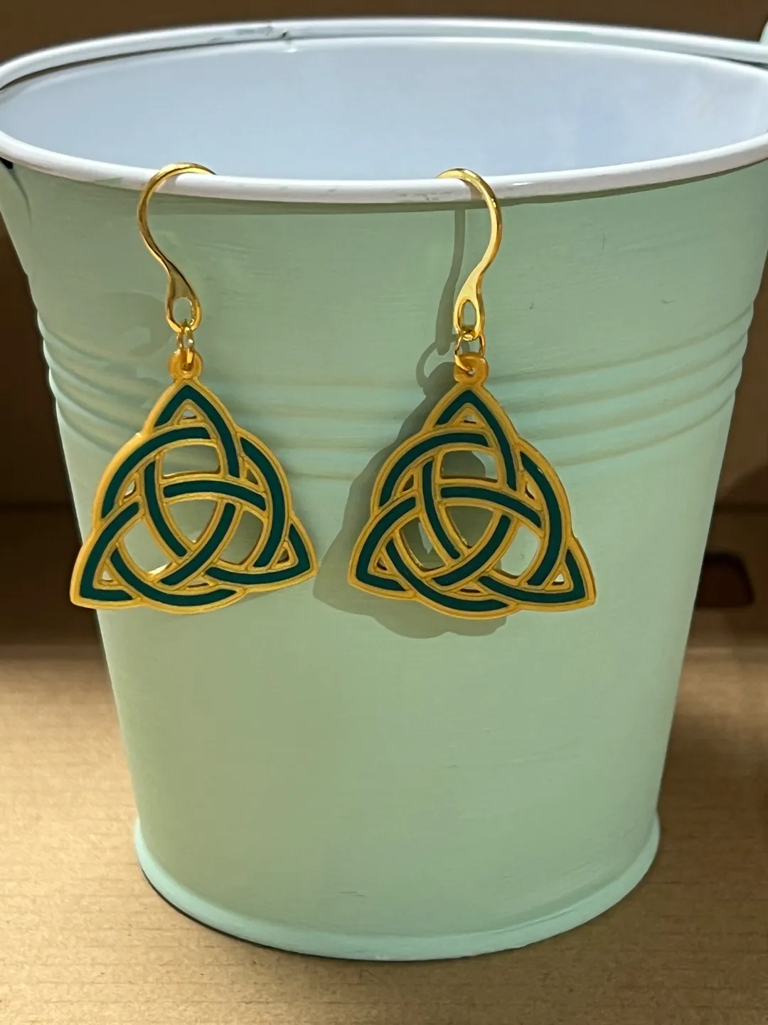 Celtic knot earrings view 3