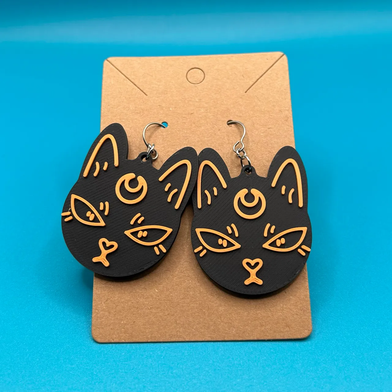 Mooncat Earrings view 3