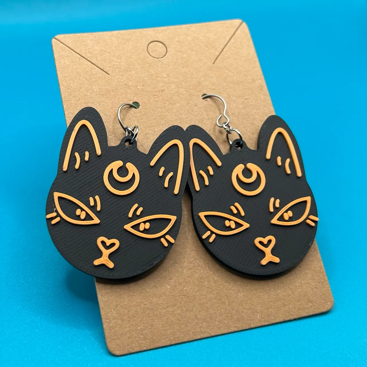 Mooncat Earrings view 2