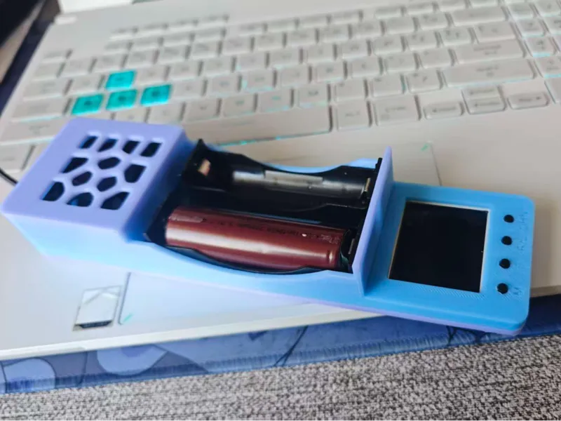 18650双通道测试仪外壳兼容21700