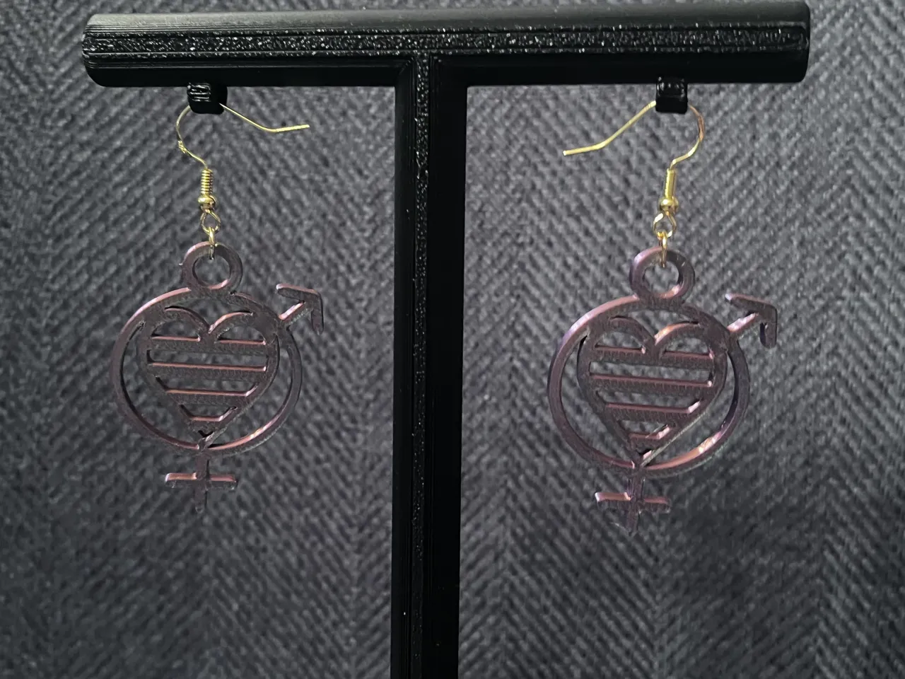 Love is Love Pride Earrings - No AMS, Quick Print view 3