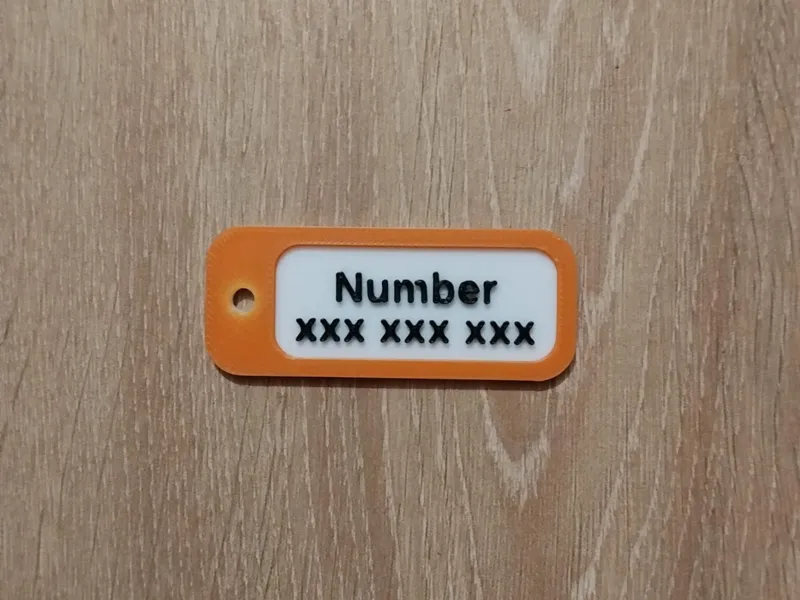 Custom Name Tag Keychain