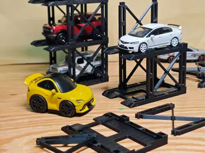 Car model assembly garage table garage