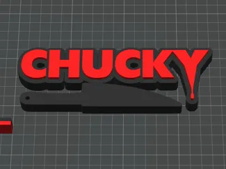Chucky w/ knife logo