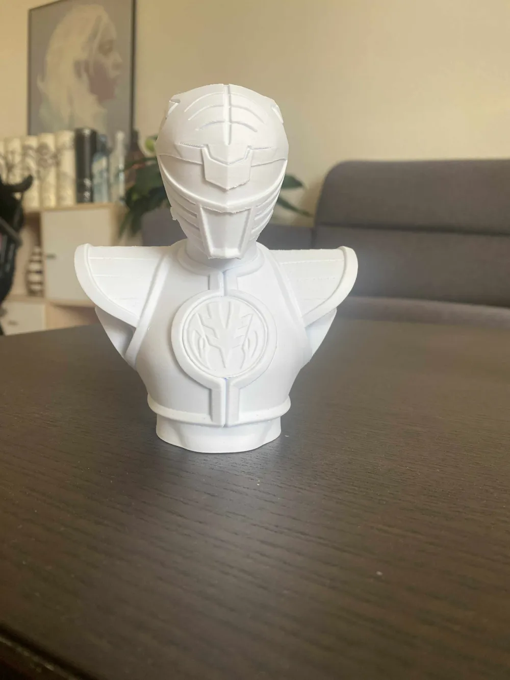White Power Ranger Bust - Free 3D Print Model - MakerWorld