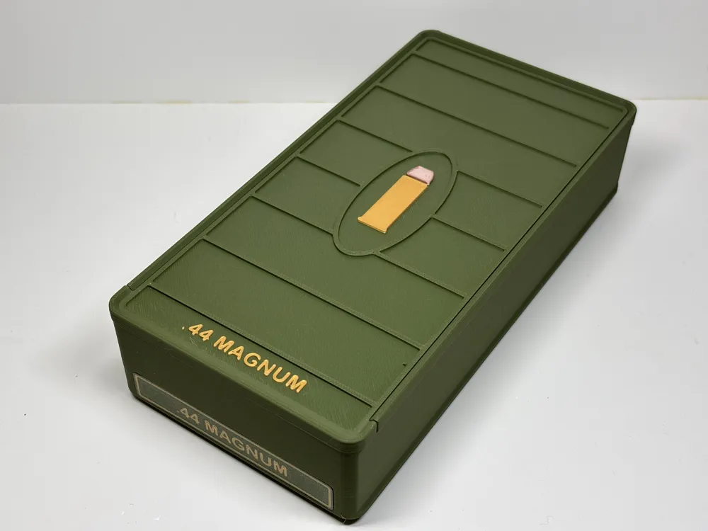 Ammo Storage Box .44 Magnum 105 Rounds - Free 3D Print Model - MakerWorld