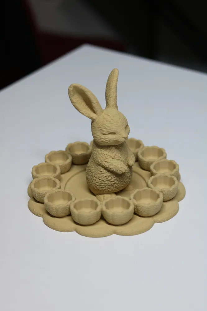 Cute Bunny Easter Egg Holder Tray - Free 3D Print Model - MakerWorld