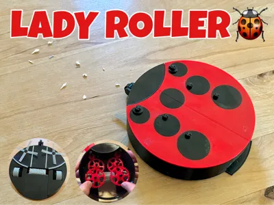 "LADY ROLLER" Tabletop Push Sweeper Eco Handheld Cleaner Geared Roomba