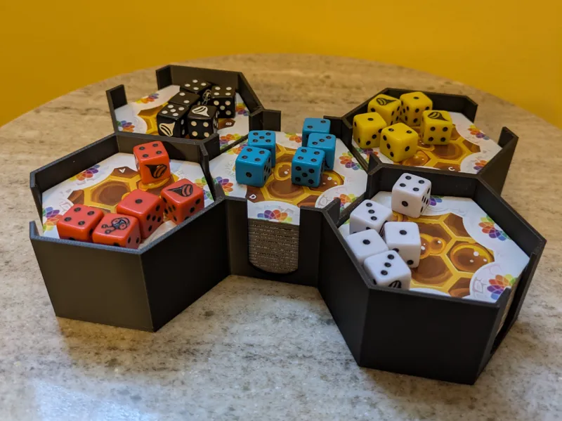 Bees Dice Game Box Insert