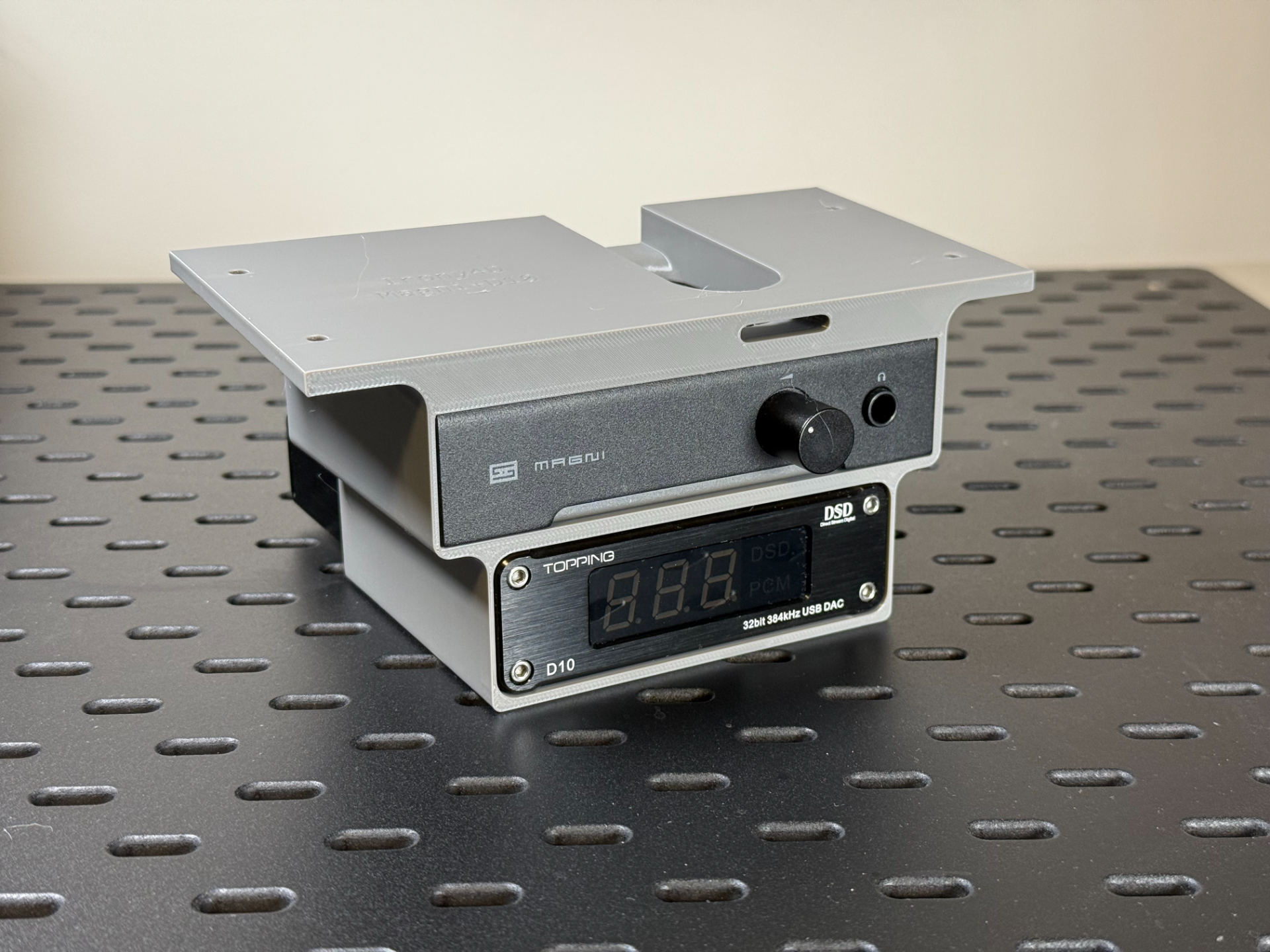 Schiit Magni + Topping D10 Combo Under-Desk Mount