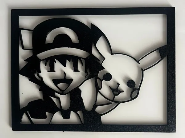 Cadre Sacha et Pikachu