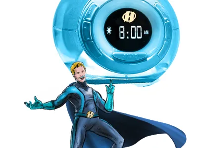 Heroics Alarm Clock With Miracle Guy