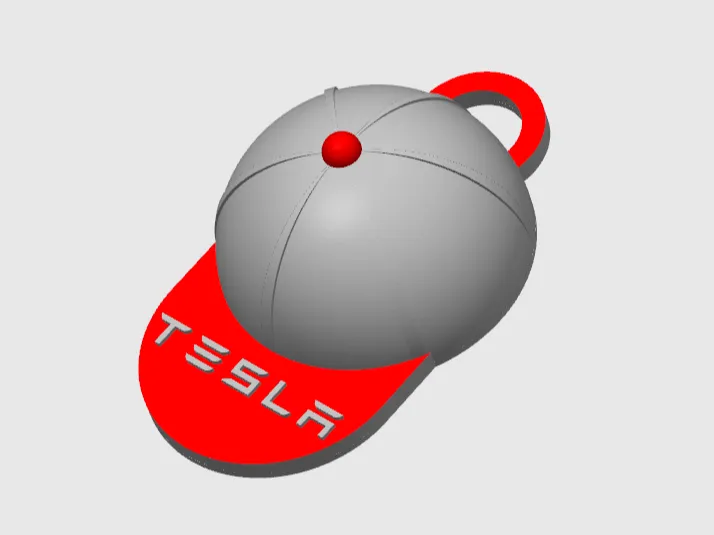 TESLA Cap Keychain