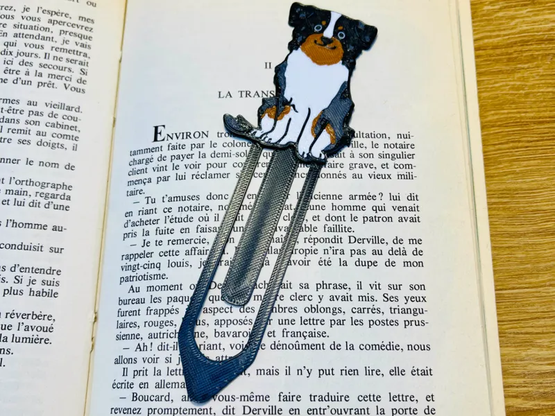 Cute Australian Shepherd Dog Bookmark