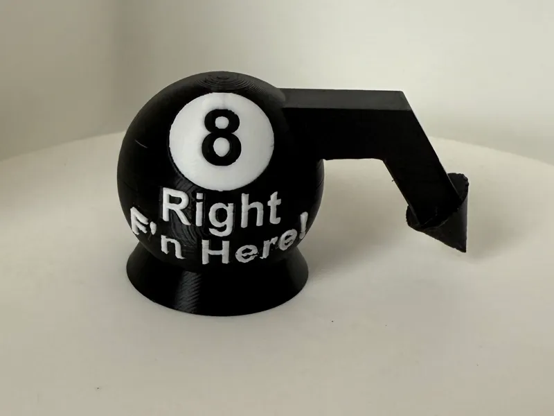 8-Ball "Right F'n Here" Pocket Marker for APA