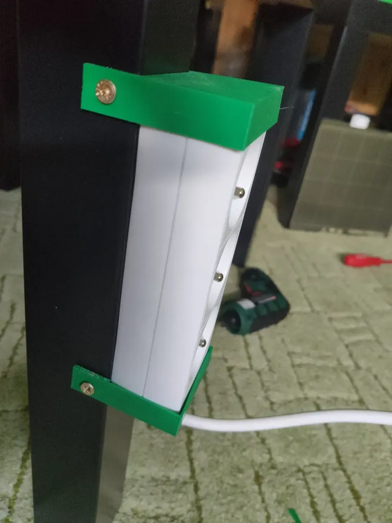 Extension cord holder for IKEA LACK Table