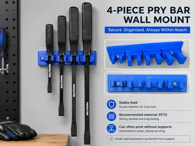Biltema 71-814 Pry Bar Wall Mount