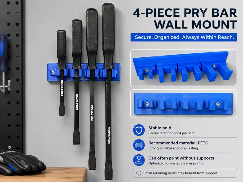 Biltema 71-814 Pry Bar Wall Mount