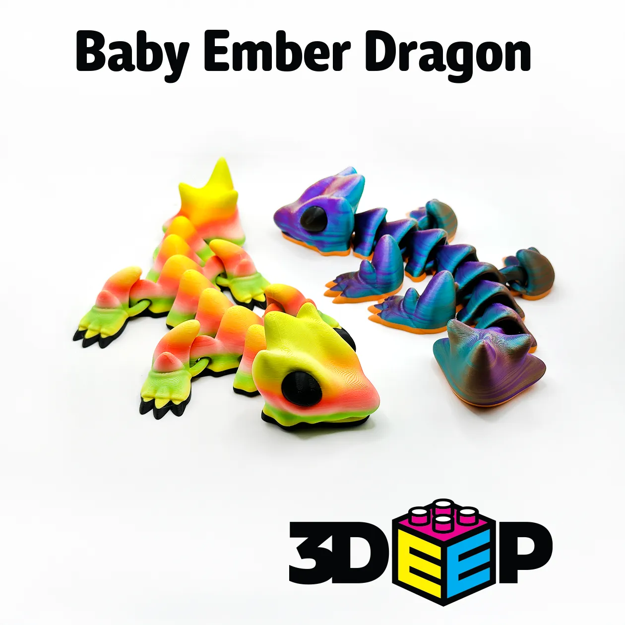Flexi Baby Ember Dragon Print in place No Supports view 2